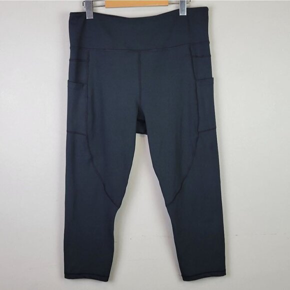 ZYIA Active Leggings Capri Crop High Waist Black 16-18 - Picture 10 of 10